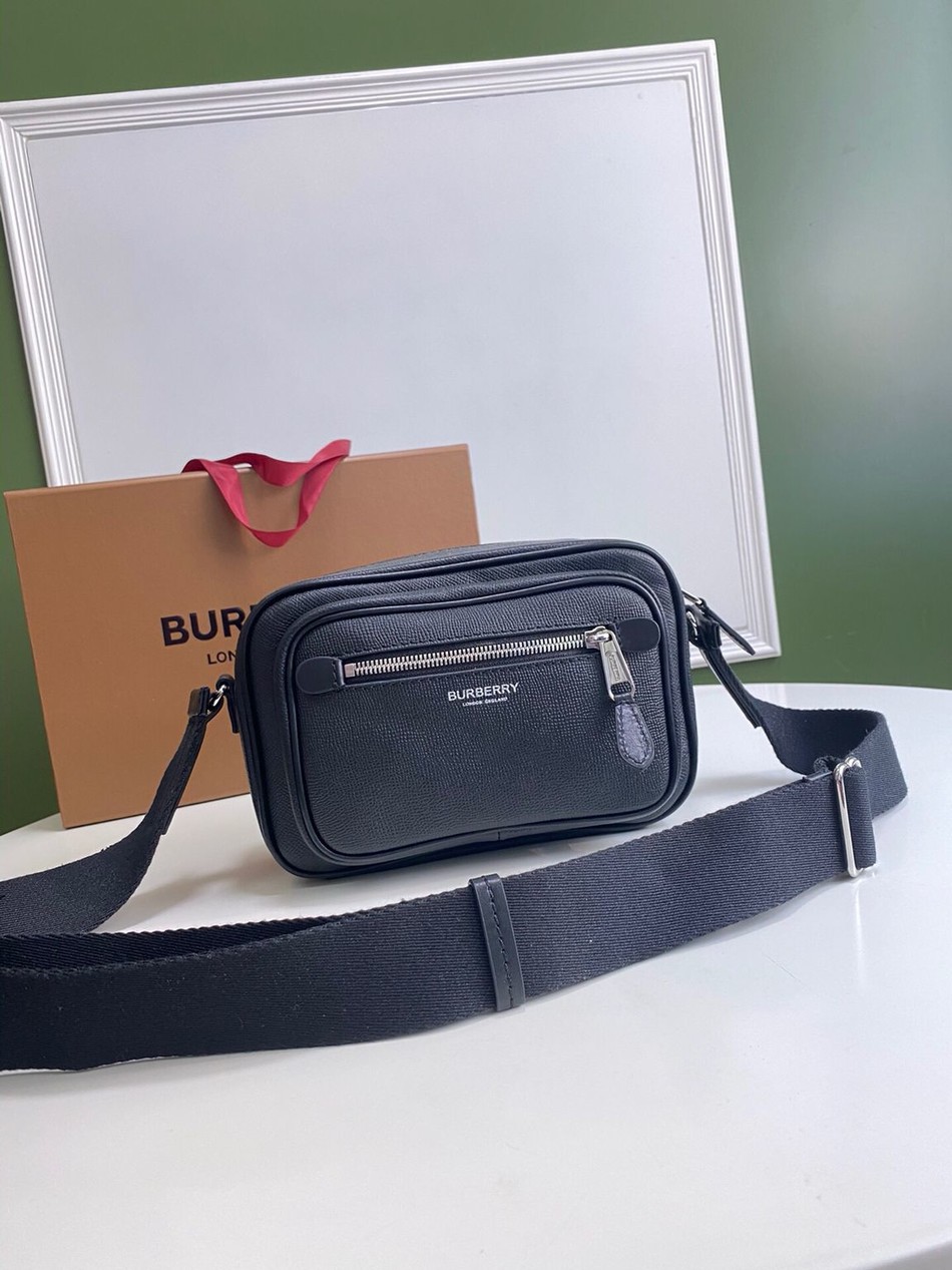 Burberry Grained Leather Crossbody Bag