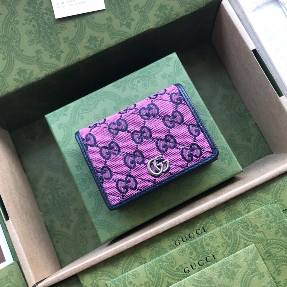 Gucci GG Diamond Check Pattern Card Holder