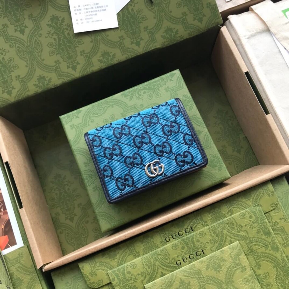 Gucci GG Diamond Check Pattern Card Holder
