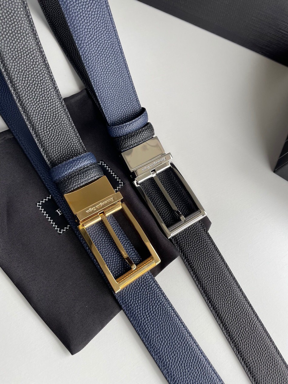 Zegna cowhide belt 3.5cm