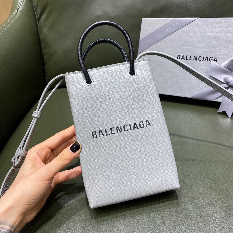 Balenciaga Shopping Bag kraft shopping paper bag 593826 graphite gray