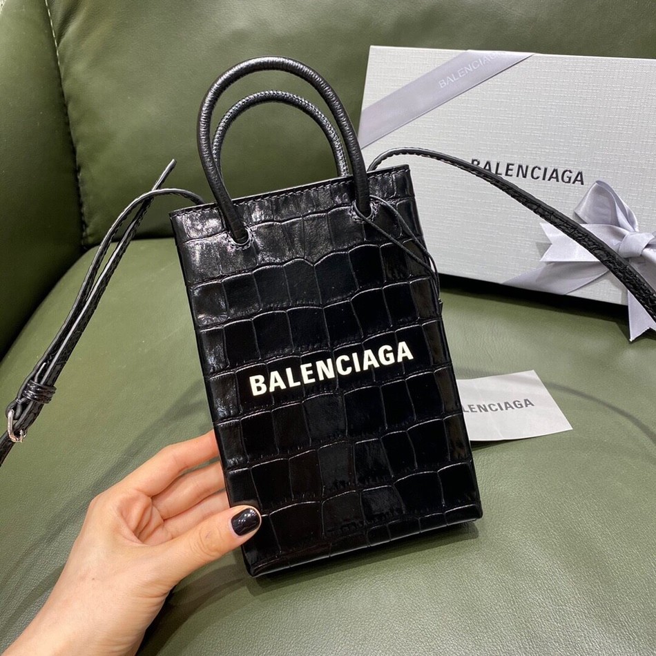 Balenciaga Shopping Bag crocodile pattern