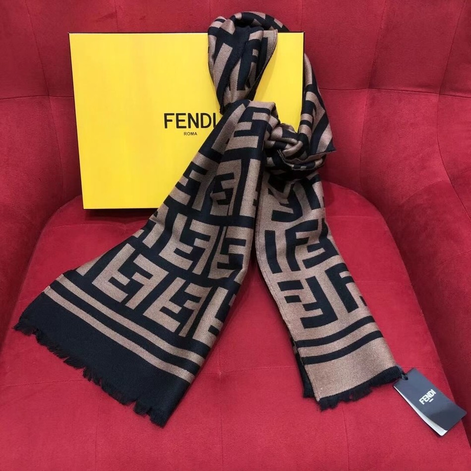 Fendi FF classic pattern silk scarf FXS424A3Q1F0QB8