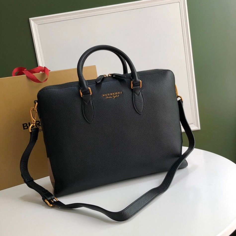 Burberry Grained Leather Briefcase