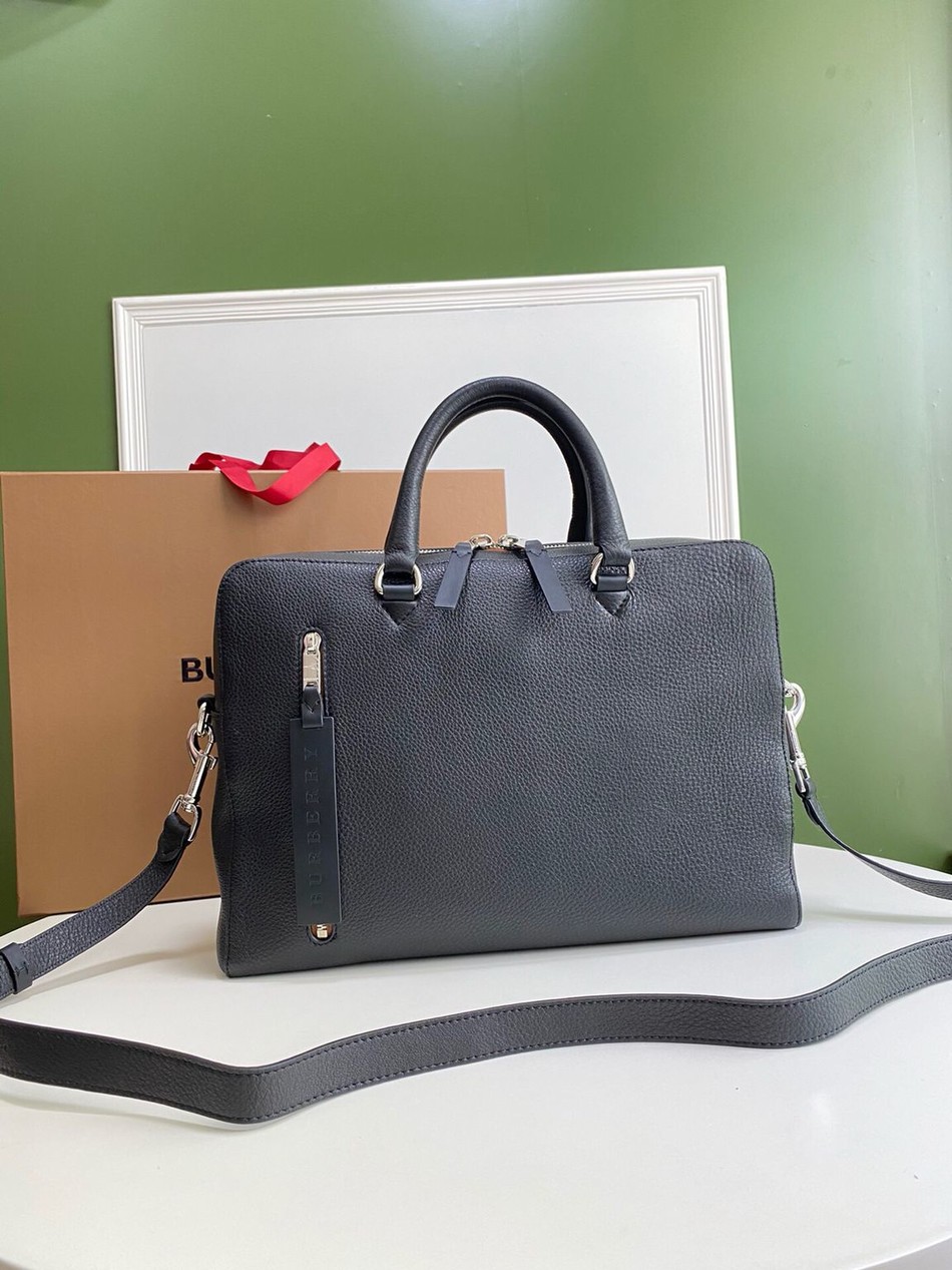 Burberry Grained Leather Briefcase