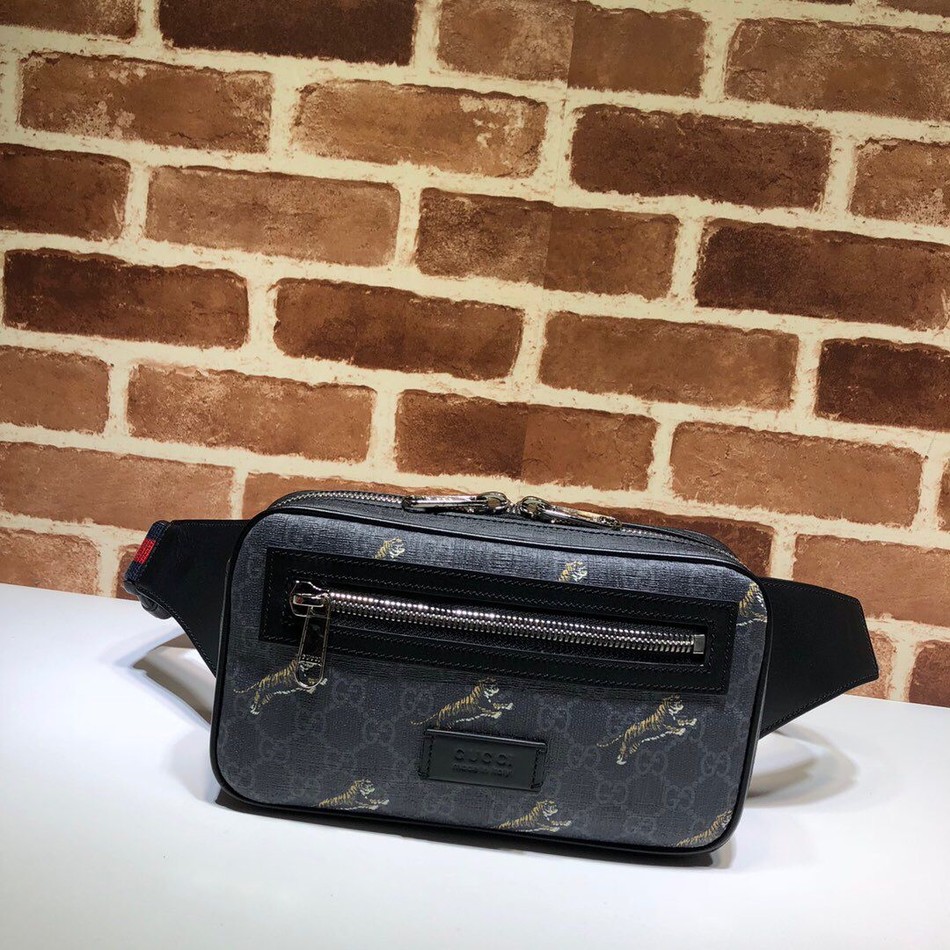 Gucci tiger print soft canvas belt bag