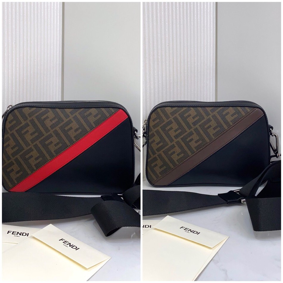 Fendi FF leather camera bag