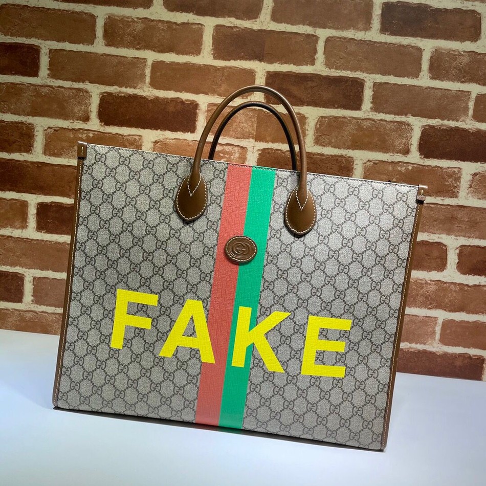 Gucci "Fake/Not" print tote bag