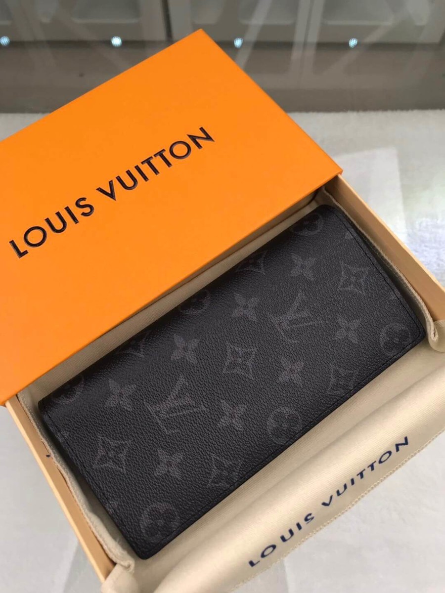 Louis Vuitton Brazza wallet M61697 black flower