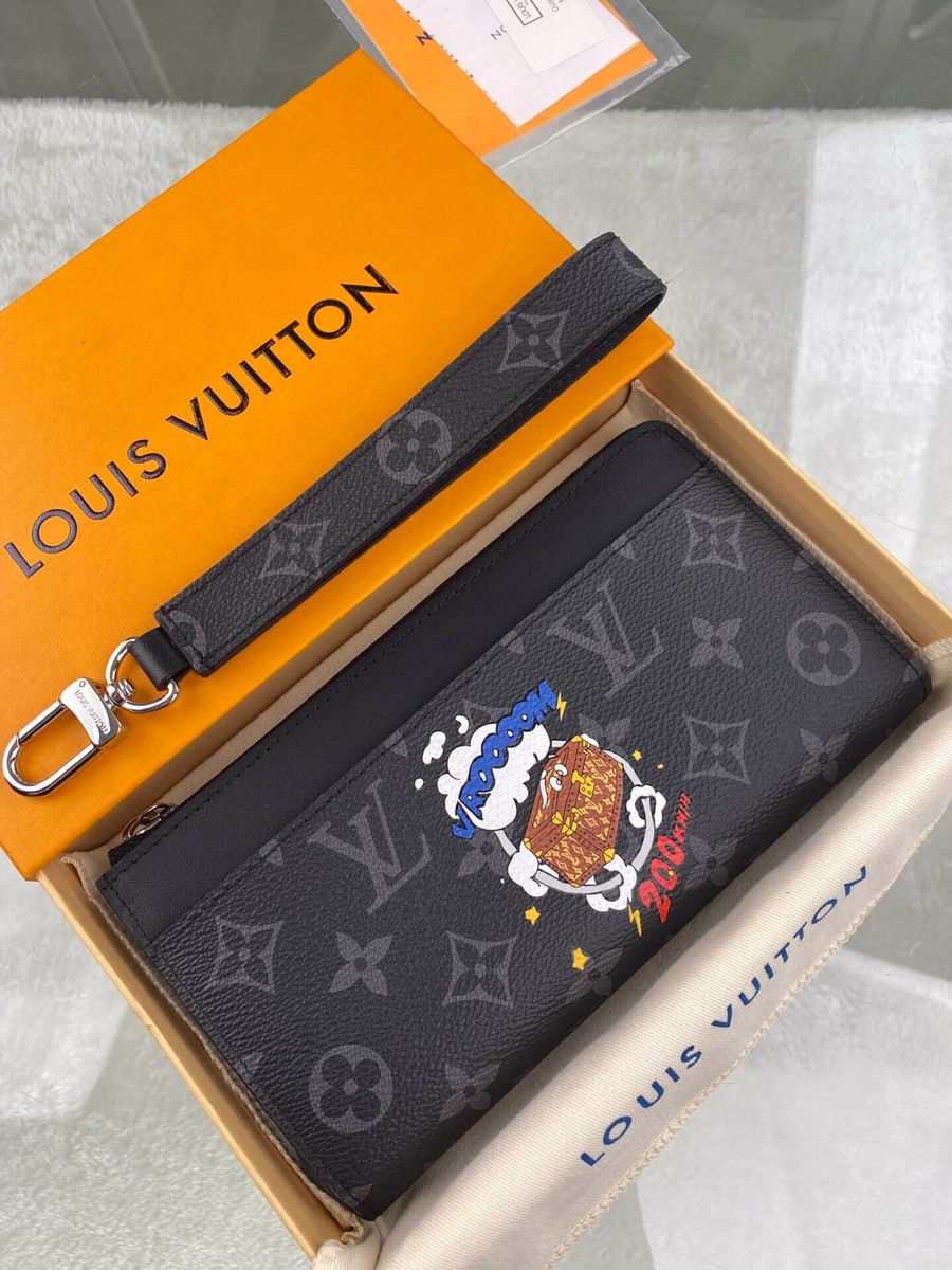 Louis Vuitton Small box comic pattern Zippy Dragonne Clutch M80994