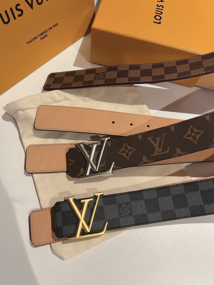 Louis Vuitton Classic Damier. Presbyopia belt with metal buckle