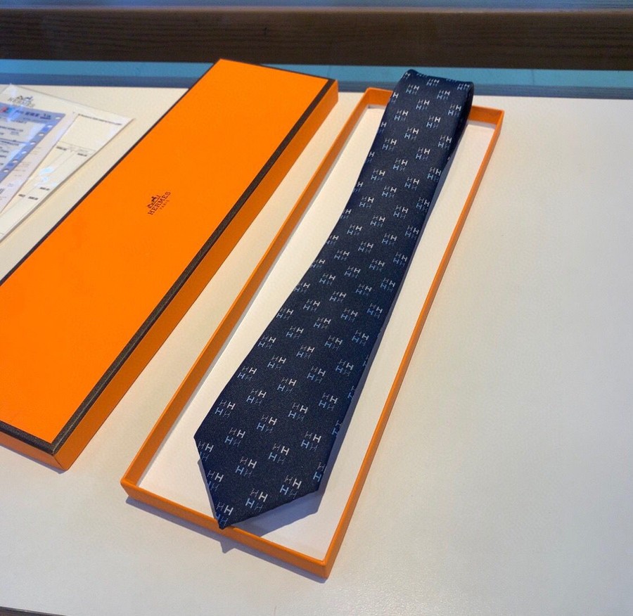 Hermes 100% top twill silk men s tie