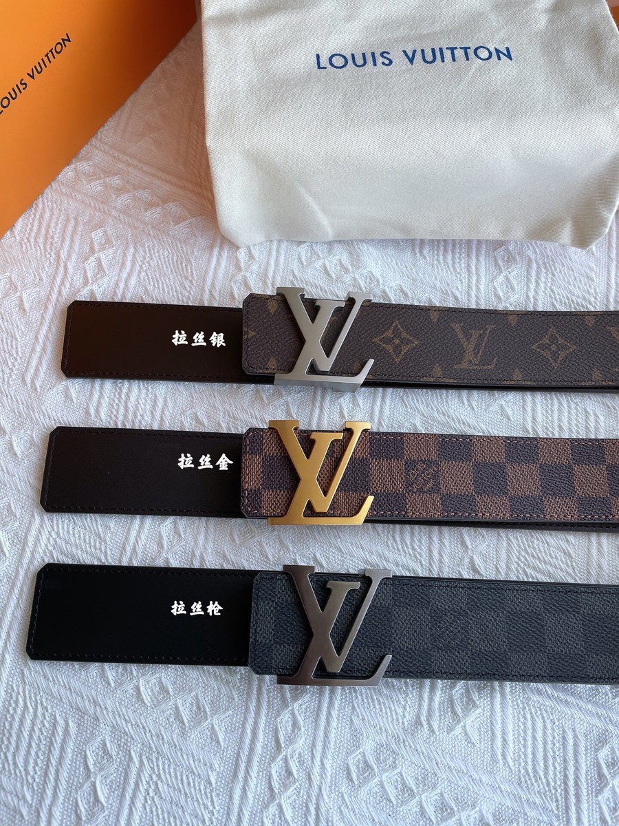 Louis Vuitton Classic brown Damier / black Damier /Monogram 40mm belt