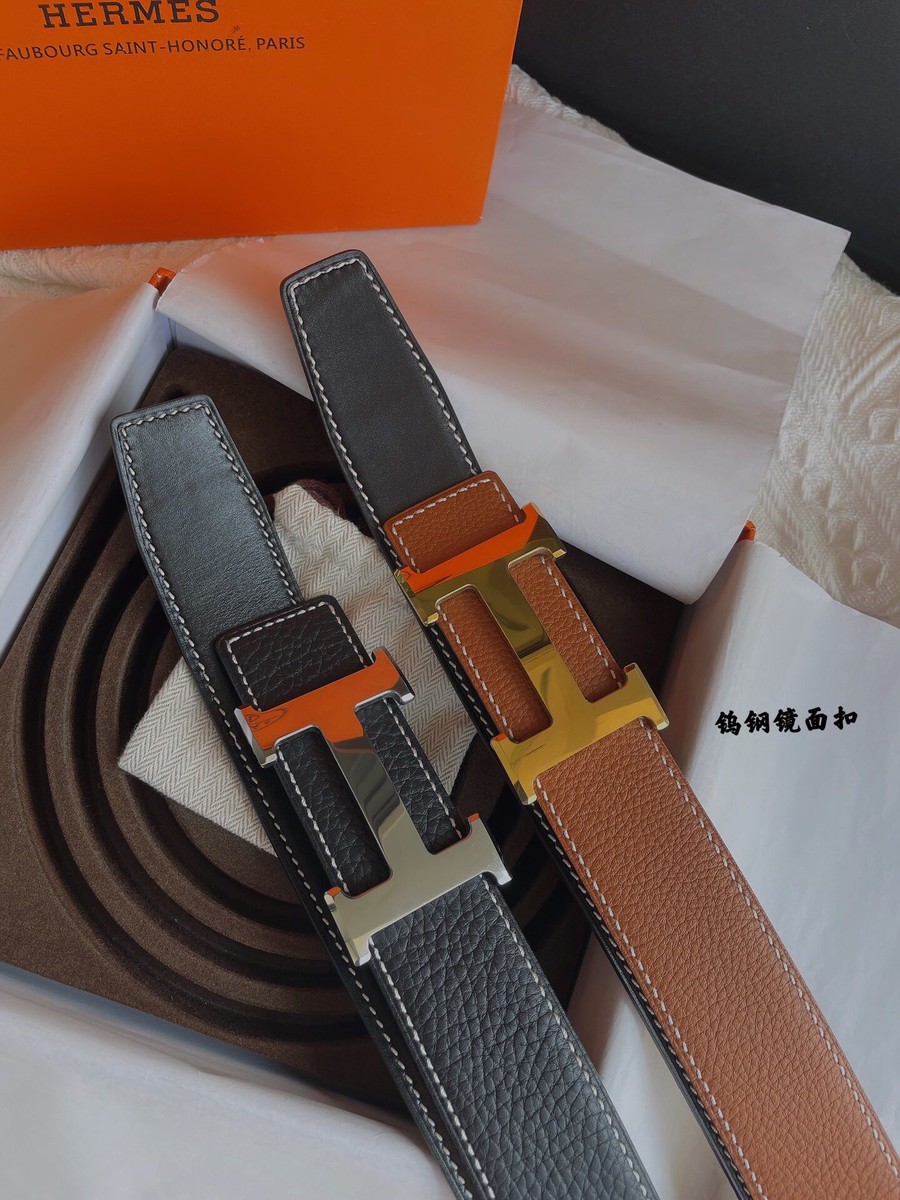 Hermes Leather cutting and hand-made men s 38cm belt