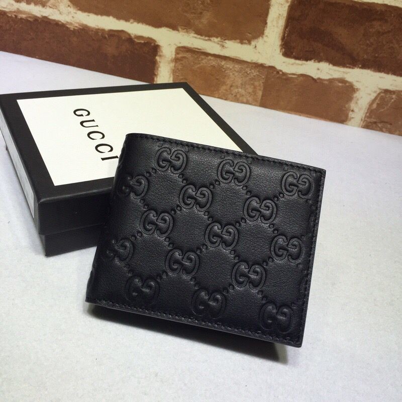 Gucci Black GG embossed wallet 365466