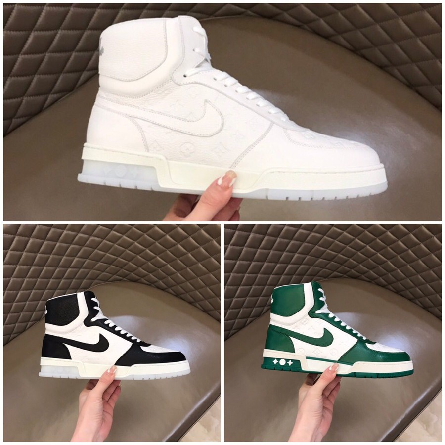 Louis Vuitton Nike Co-branded High Top Sneakers Basketball Shoes