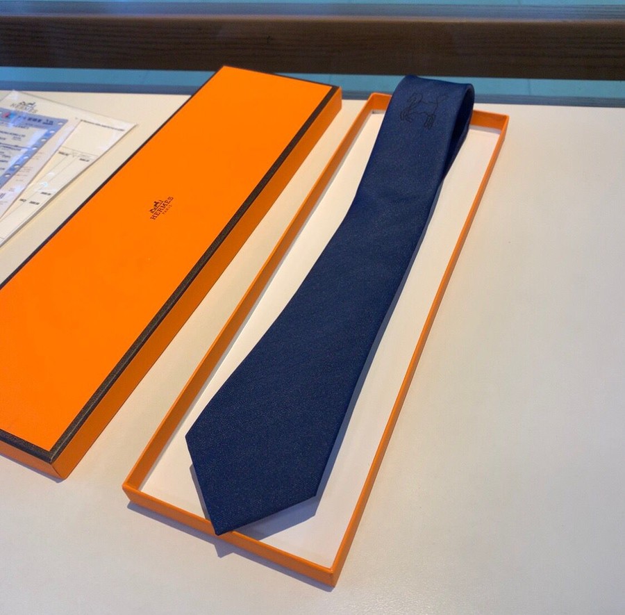 Hermes 100% top twill silk men s tie