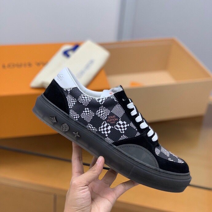 Louis Vuitton Damier motif men s colorful sneakers