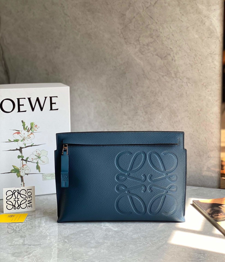 Loewe T pouch series Clutch 0219 blue