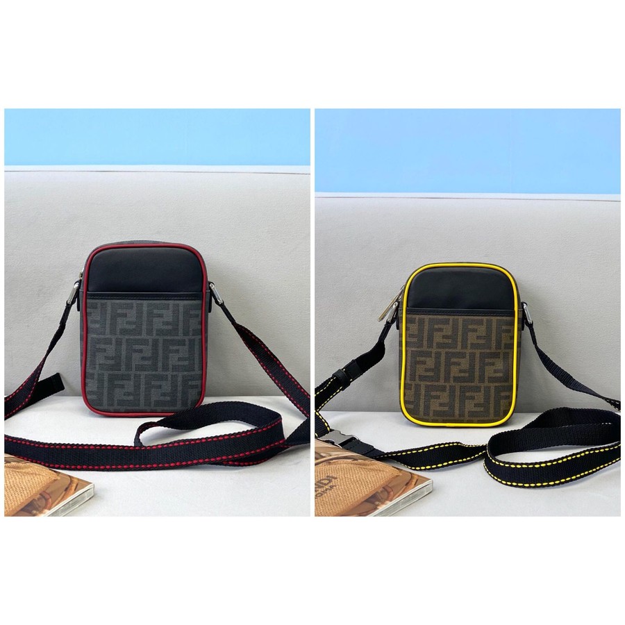 Fendi Classic Jacquard FF LOGO Small Crossbody Bag 0198