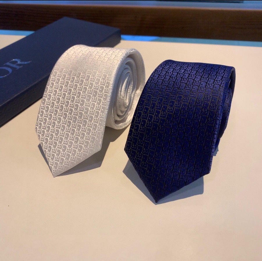 Dior 100% top handmade custom CD embroidered tie