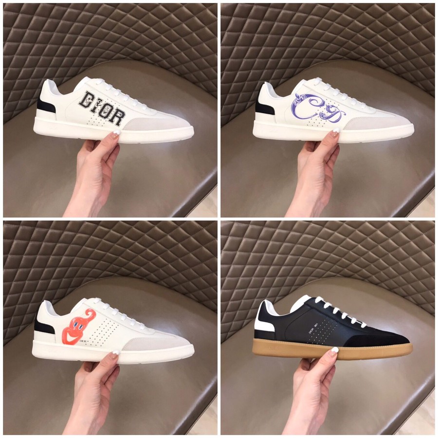 Dior Black smooth calfskin with suede B01 sneakers