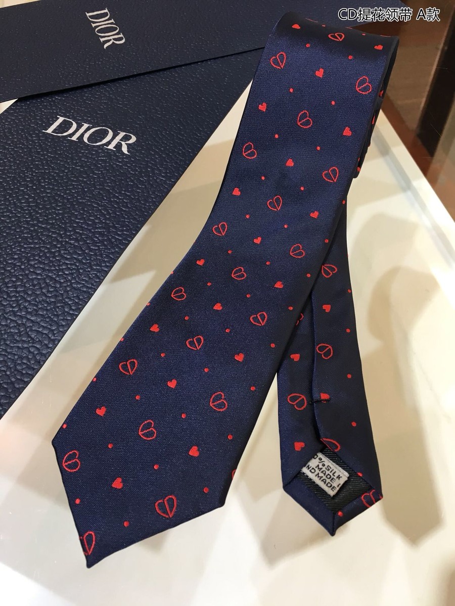 Dior 100% top handmade custom CD jacquard tie