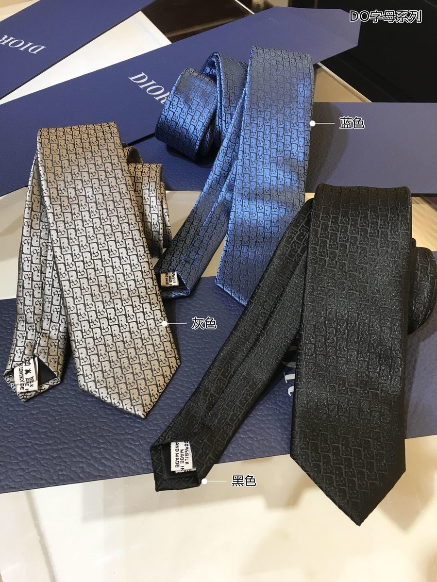 Dior 100% top handmade custom letter series tie