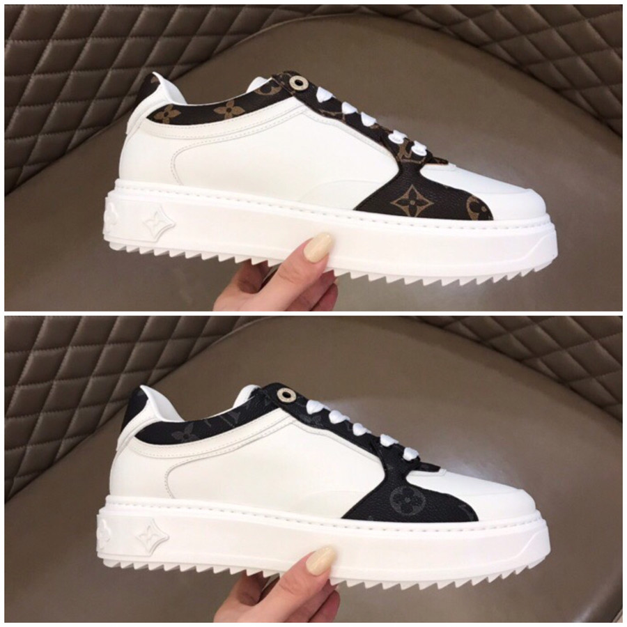 Louis Vuitton Cowhide panel Monogram canvas platform sneakers