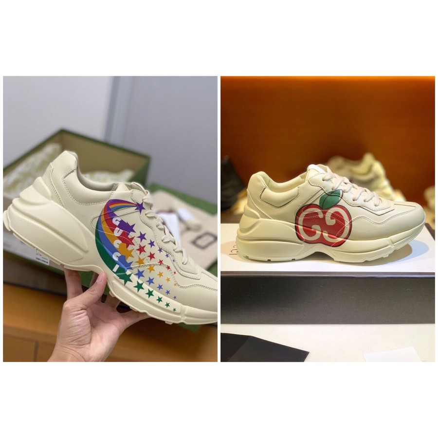 Gucci Ivory leather vintage sneakers