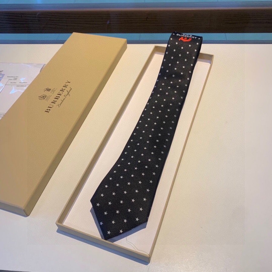 Burberry 100% top jacquard silk TB logo tie