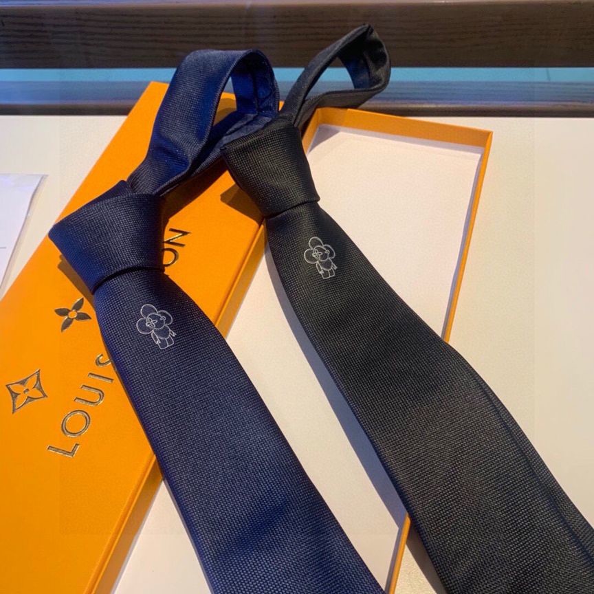Louis Vuitton 100% top jacquard silk men s tie