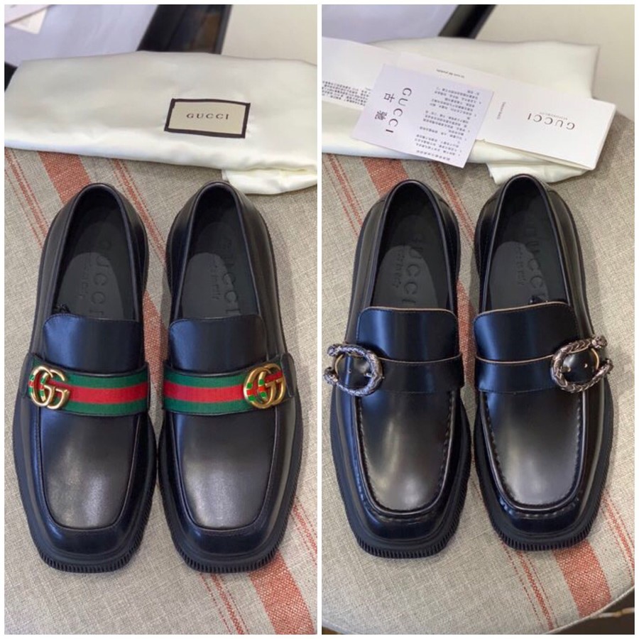 Gucci Iconic Ophidia series men s casual leather shoes