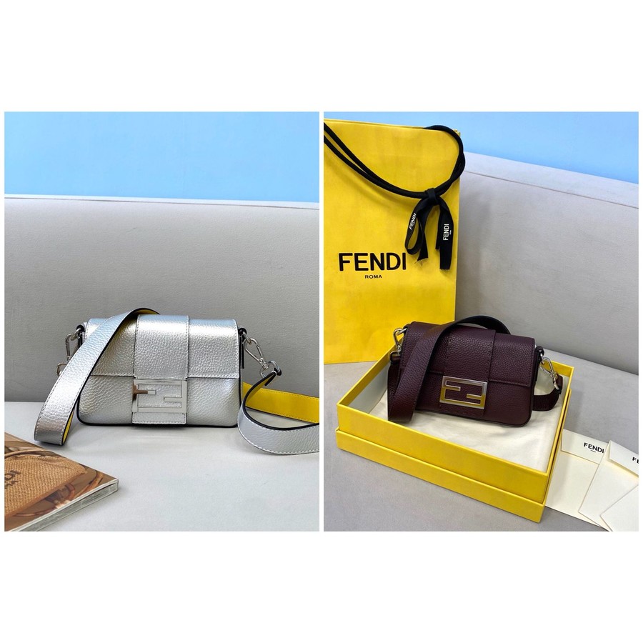 Fendi Calfskin mini baguette handbag 0132