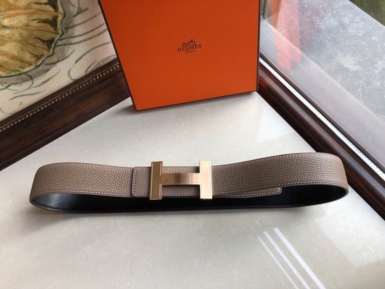 Hermes Reversible +h metal buckle 3.8cm belt