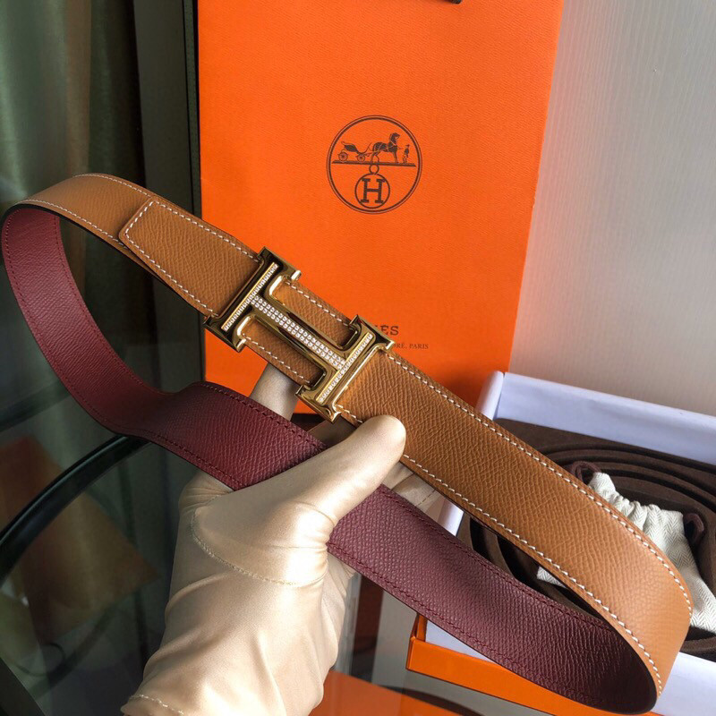 Hermes Stainless steel buckle & Reversible belt 32mm