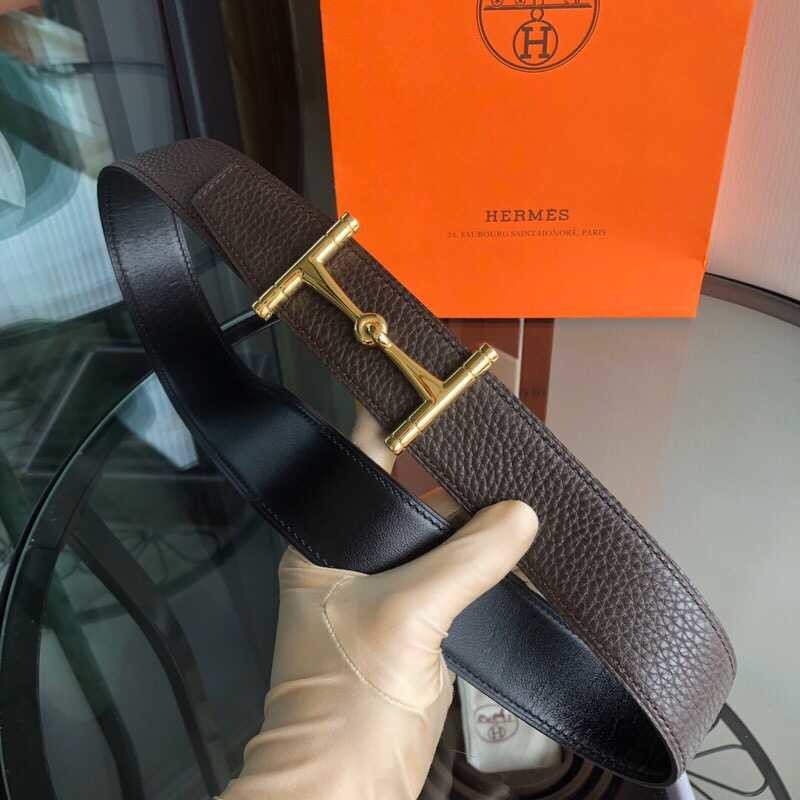 Hermes Hippque belt buckle & Reversible leather belt 38mm