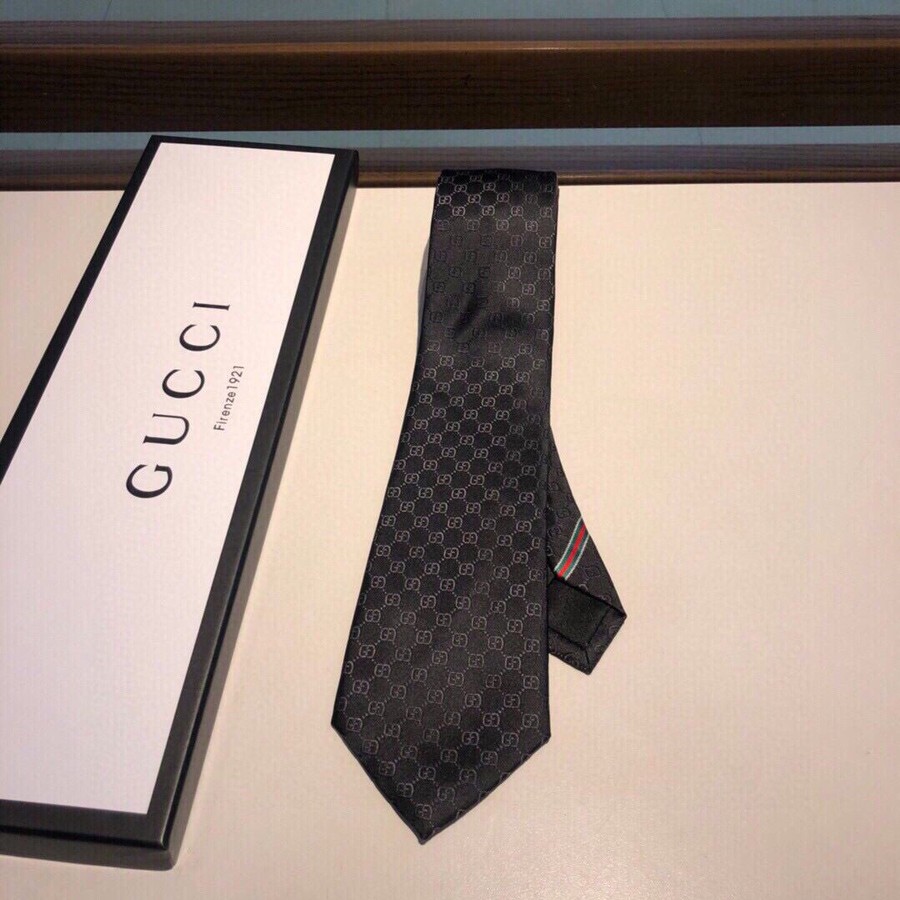 Gucci Striped webbing GG logo silk tie