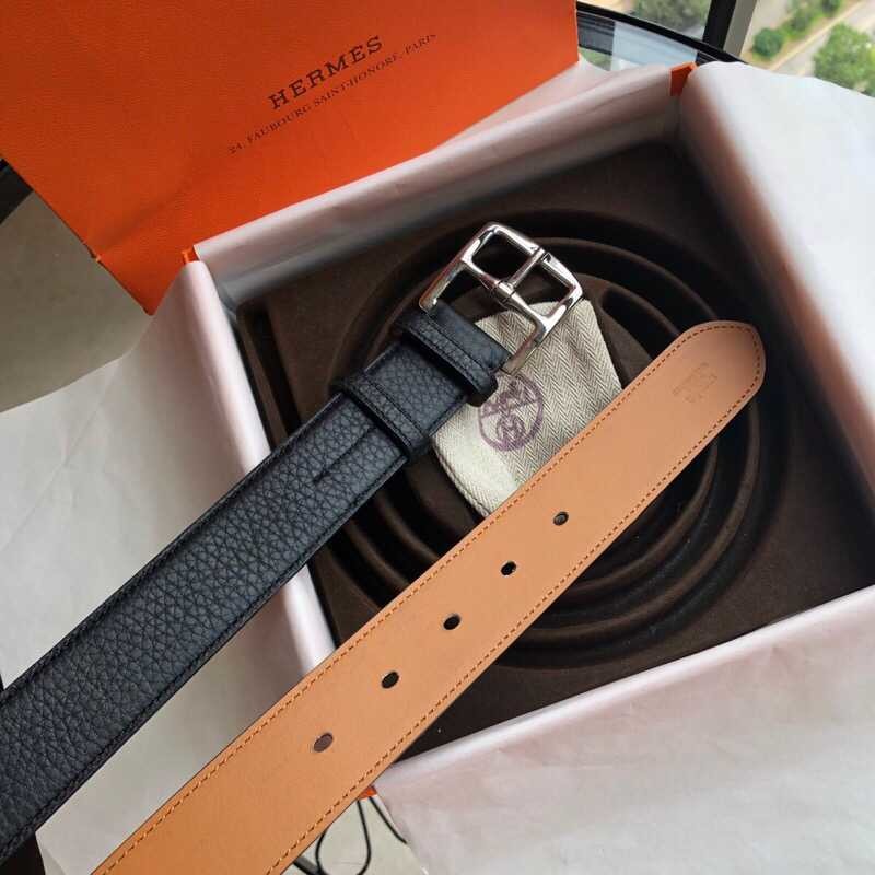 Hermes Fine shiny metal buckle 35mm Etriviere belt