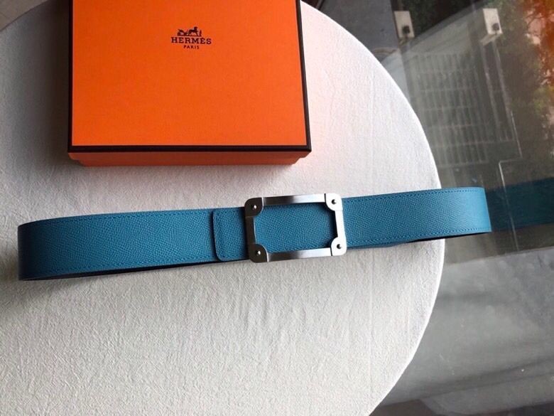 Hermes Royal metal buckle stainless steel leather men s 3.8cm belt