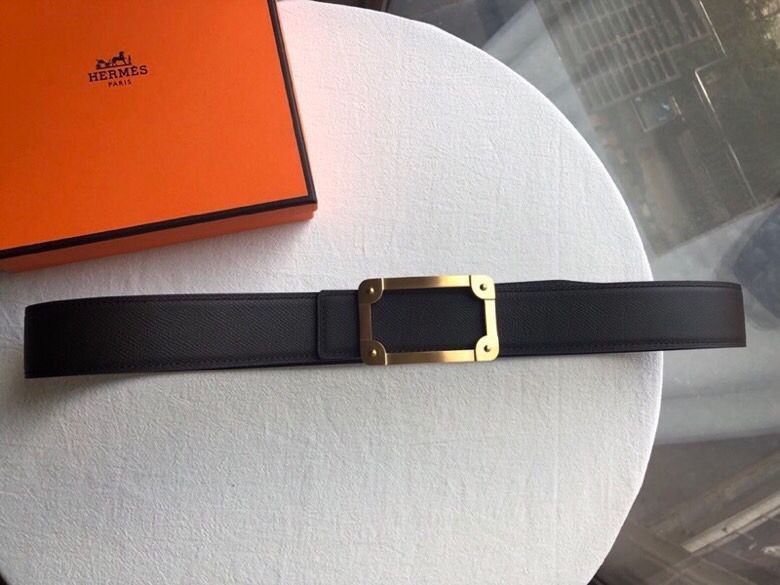 Hermes Royal metal buckle stainless steel leather men s 3.8cm belt