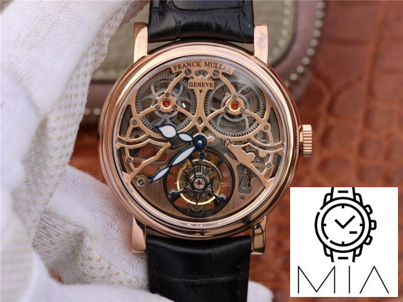 Franck Muller Giga Tourbillon 18K Rose Gold Skeleton Dial