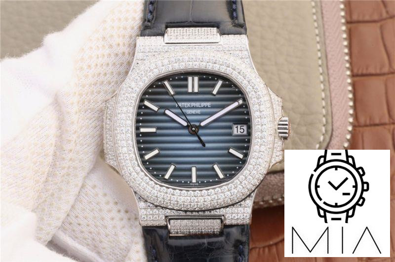 Patek Philippe Nautilus Jumbo 5719/1G-001 KM Factory Blue Dial