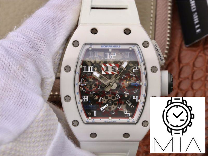 Richard Mille RM011 Chronograph KV Factory White Hollow Dial