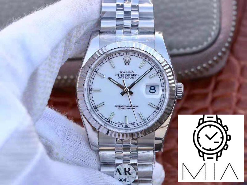 Rolex Datejust 116234 36mm AR Factory White Enamel Dial