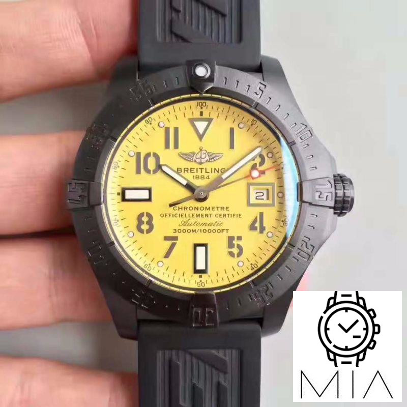 Breitling Avenger II Seawolf A1733110/BC30/152S/A20SS.1 GF Factory Yellow Dial