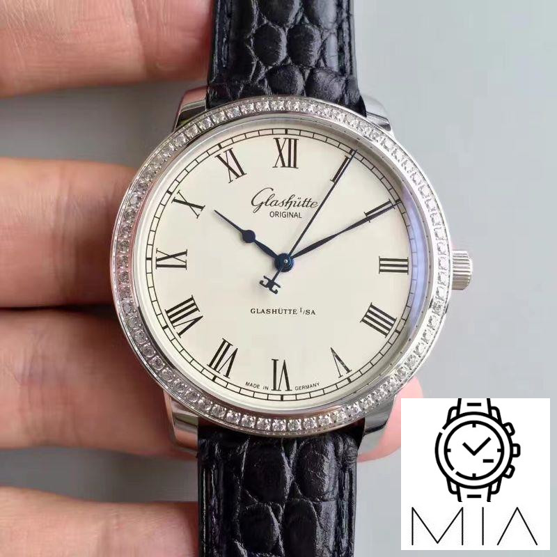 Glashutte Original Senator Excellence V4 1-39-52-01-02-04 FK Factory Diamond Bezel White Dial