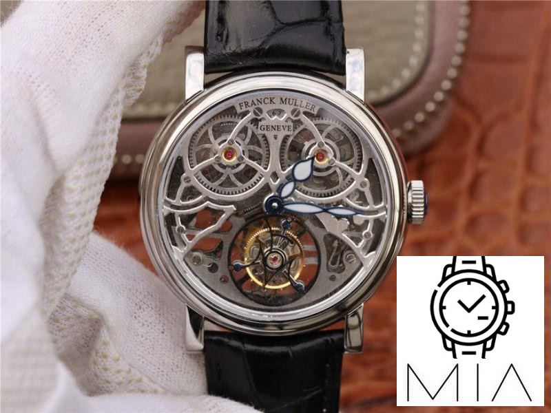 Franck Muller Giga Tourbillon 7048 T G SQT BR Silver Skeleton Dial