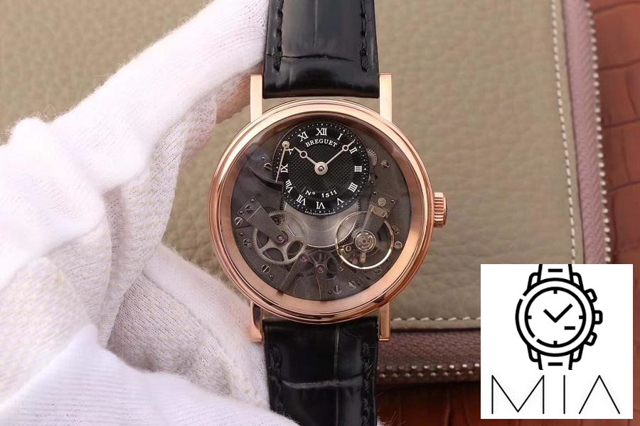 Breguet Tradition 7027 7027BR/R9/9V6 Rose Gold Grey Skeleton Dial