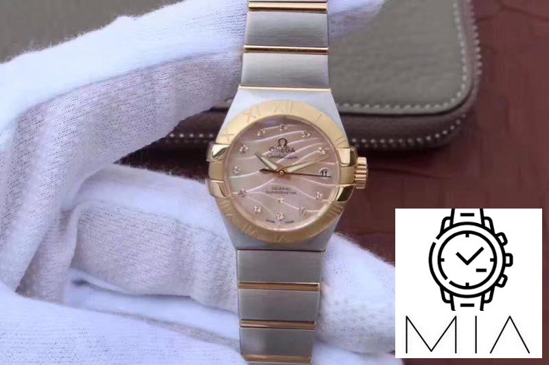 Omega Constellation Double Eagle Lady Yellow Mother-Of-Pearl Dial 27MM 3S Factory